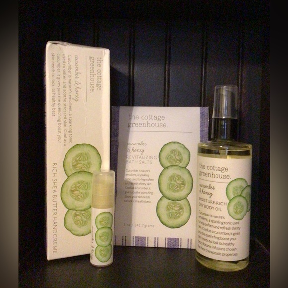 4PC The Cottage Greenhouse Cucumber and Honey Set - Picture 1 of 9